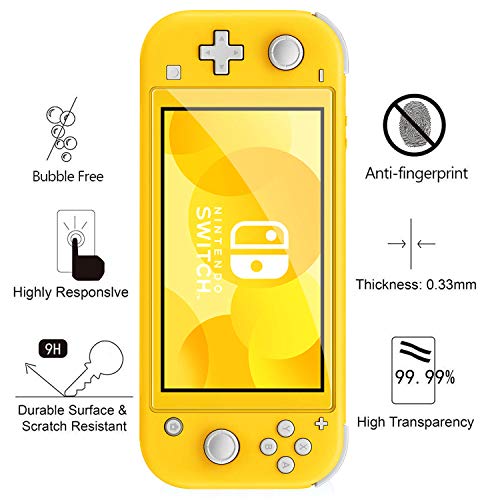 <transcy>[4 pezzi] Pellicola salvaschermo in vetro temperato per Nintendo Switch Lite, iVoler HD trasparente, alta definizione, trasparente antigraffio con anti-impronta senza bolle Switch Lite 2019</transcy>