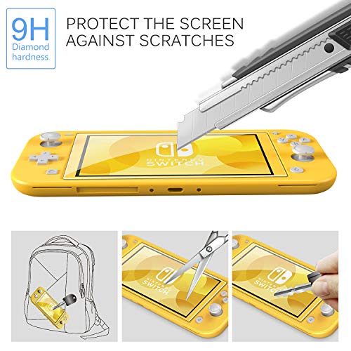 <transcy>[4 pezzi] Pellicola salvaschermo in vetro temperato per Nintendo Switch Lite, iVoler HD trasparente, alta definizione, trasparente antigraffio con anti-impronta senza bolle Switch Lite 2019</transcy>