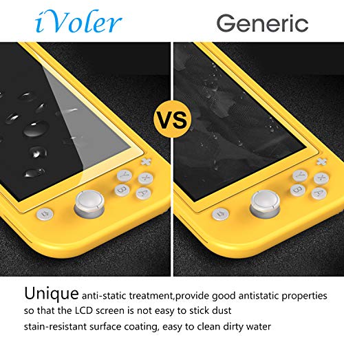 <transcy>[4 pezzi] Pellicola salvaschermo in vetro temperato per Nintendo Switch Lite, iVoler HD trasparente, alta definizione, trasparente antigraffio con anti-impronta senza bolle Switch Lite 2019</transcy>