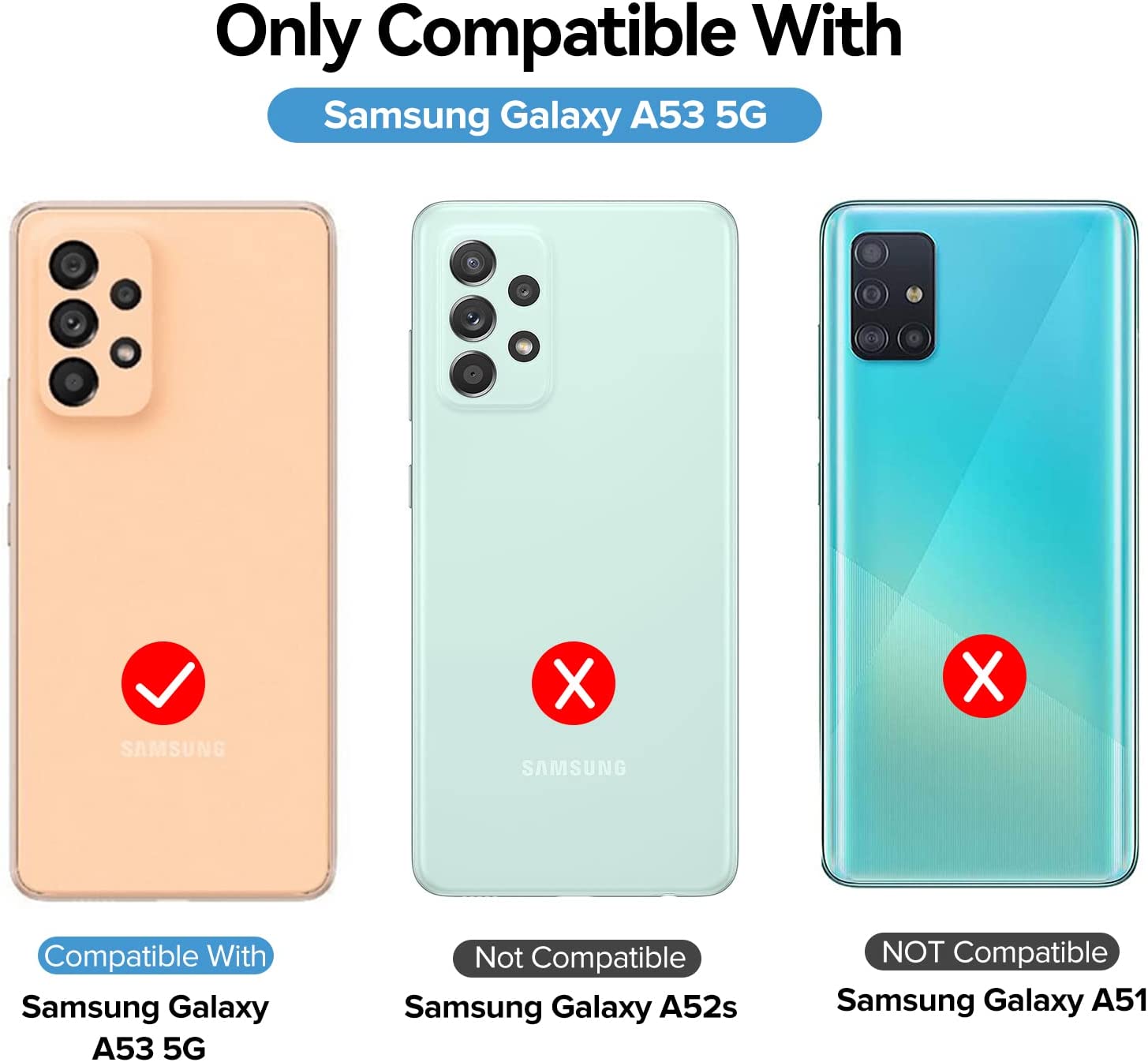 ivoler 4+2 Stück Panzer Schutz Glas für Samsung Galaxy A53 5G