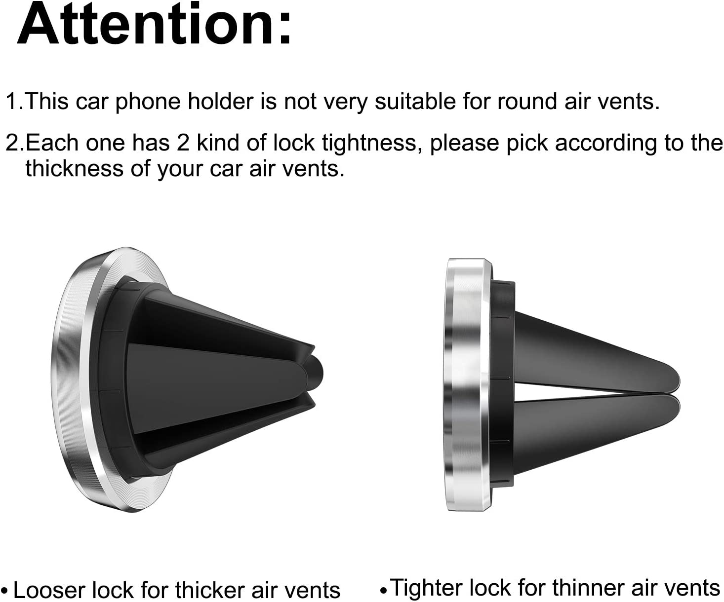 ivoler Handyhalterung Auto, [2 Stücke] Universal Magnet Lüftung Kfz Halterung Halter Handy Magnetic Handyhalter Mount für Verschiedene Telefonmodelle. (Silber)