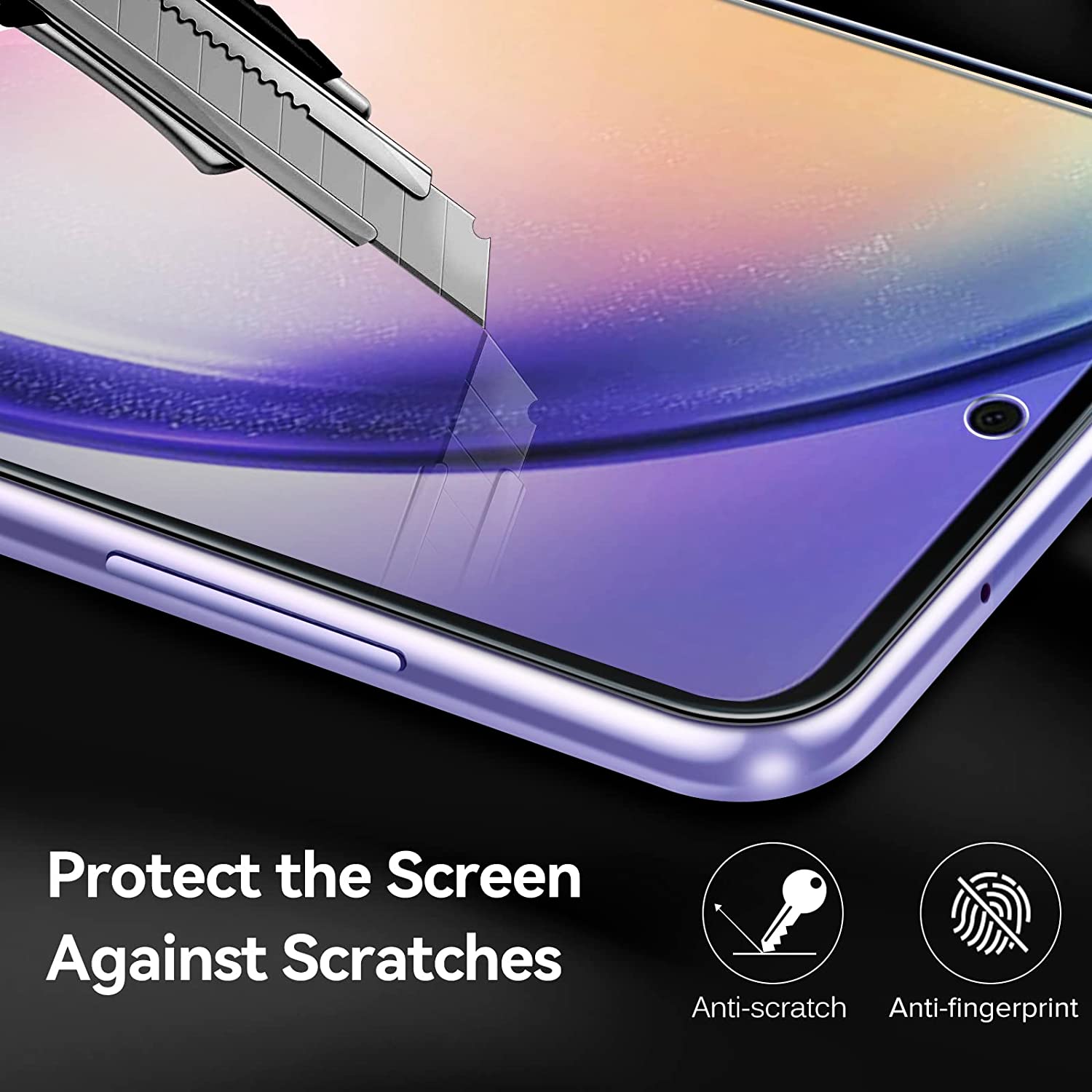 ivoler [7 in 1 Screen Protector Compatible with Samsung Galaxy A54 5G