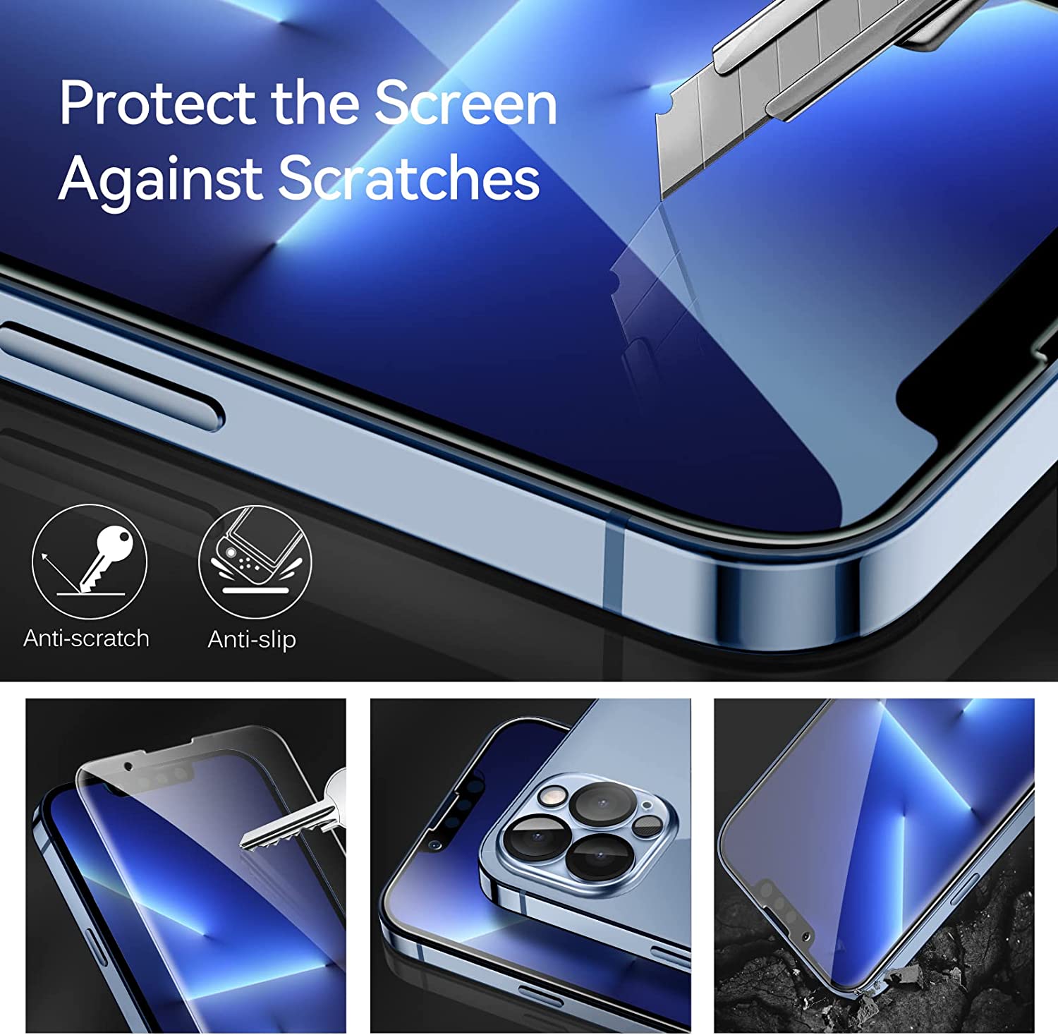 Screen Protector for iPhone 13 Pro Max/ iPhone 13 Pro/ iPhone 13/ iPhone Mini