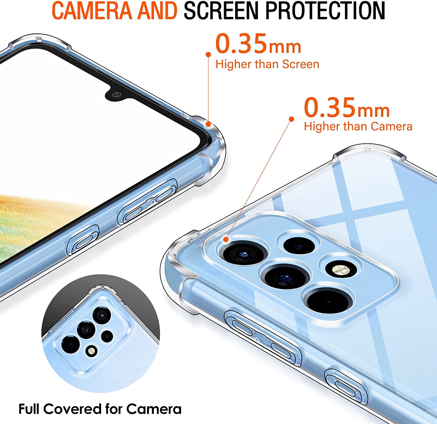 ivoler Coque pour Samsung Galaxy A33 5G avec 3 Pièces Protection Écran en Verre Trempé