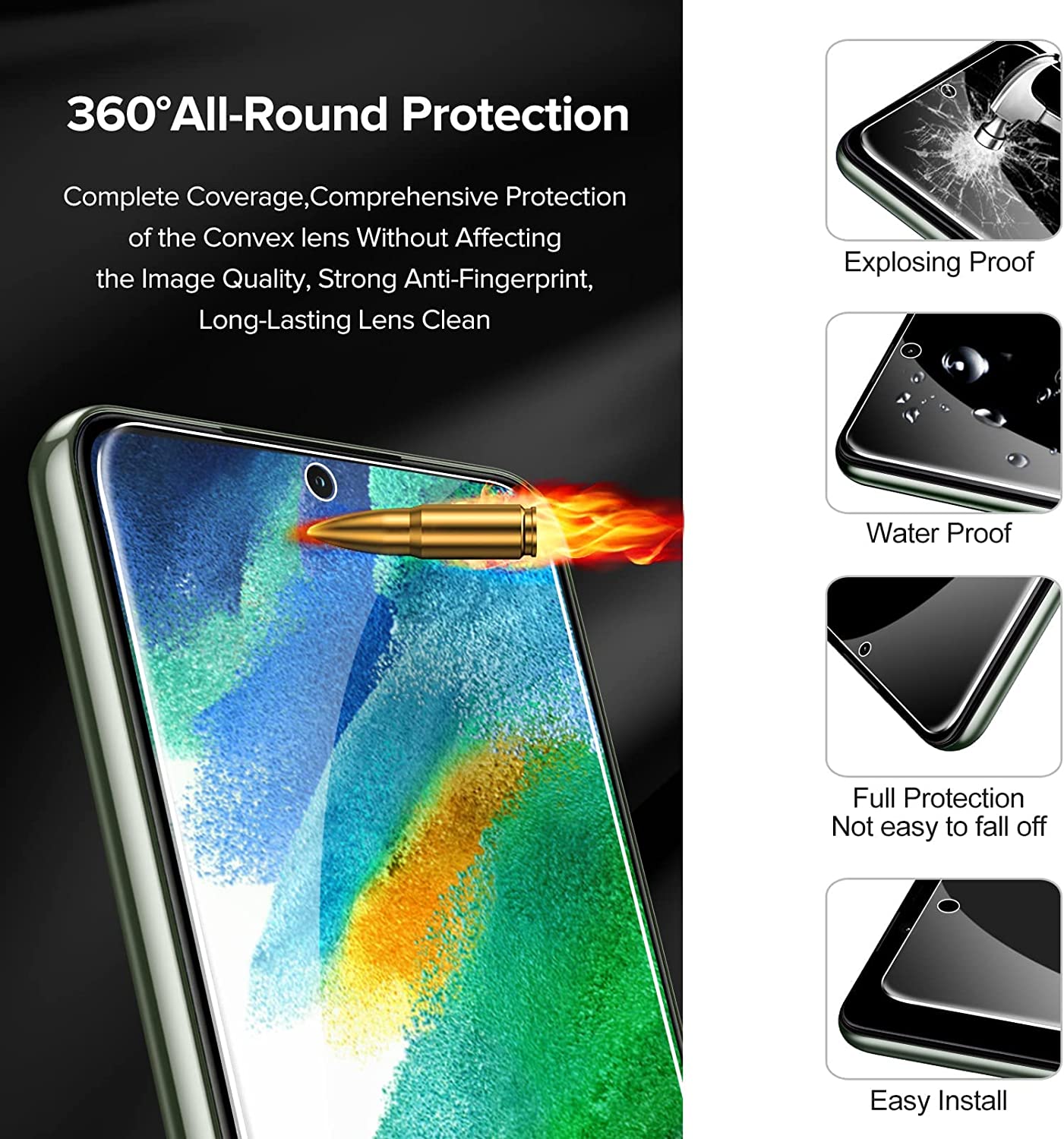 [4 Pack] iVoler Screen Protector for Samsung Galaxy S21 FE 5G/4G