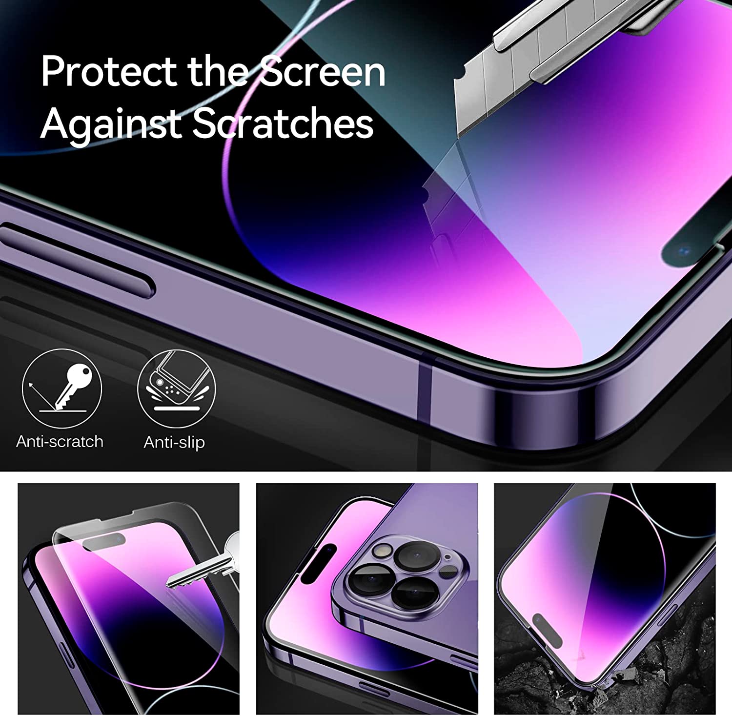 ivoler [7 in 1 Screen Protector Compatible with iPhone 14 Pro