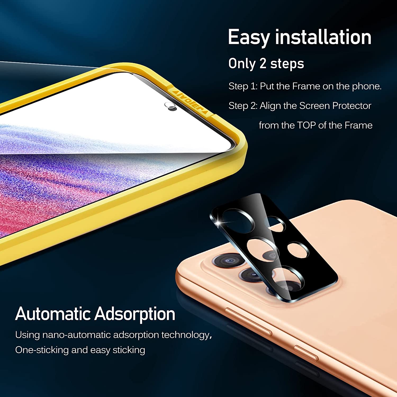 ivoler 4 Piezas Protector de Pantalla Compatible con Samsung Galaxy A53 5G