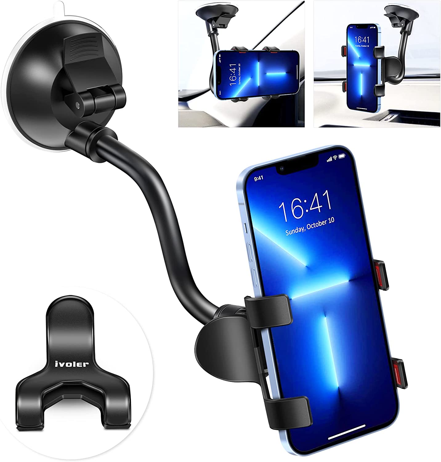 Long Arm Car Phone Mount Windshield iVoler