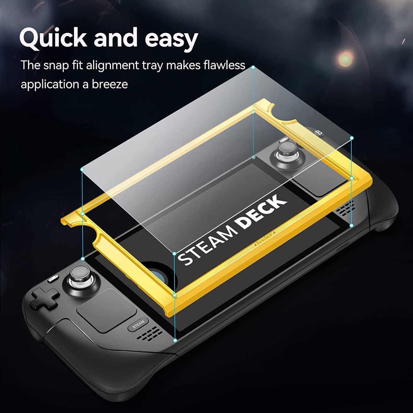 Steam Deck Screen Protectors With Installation Frame Tool