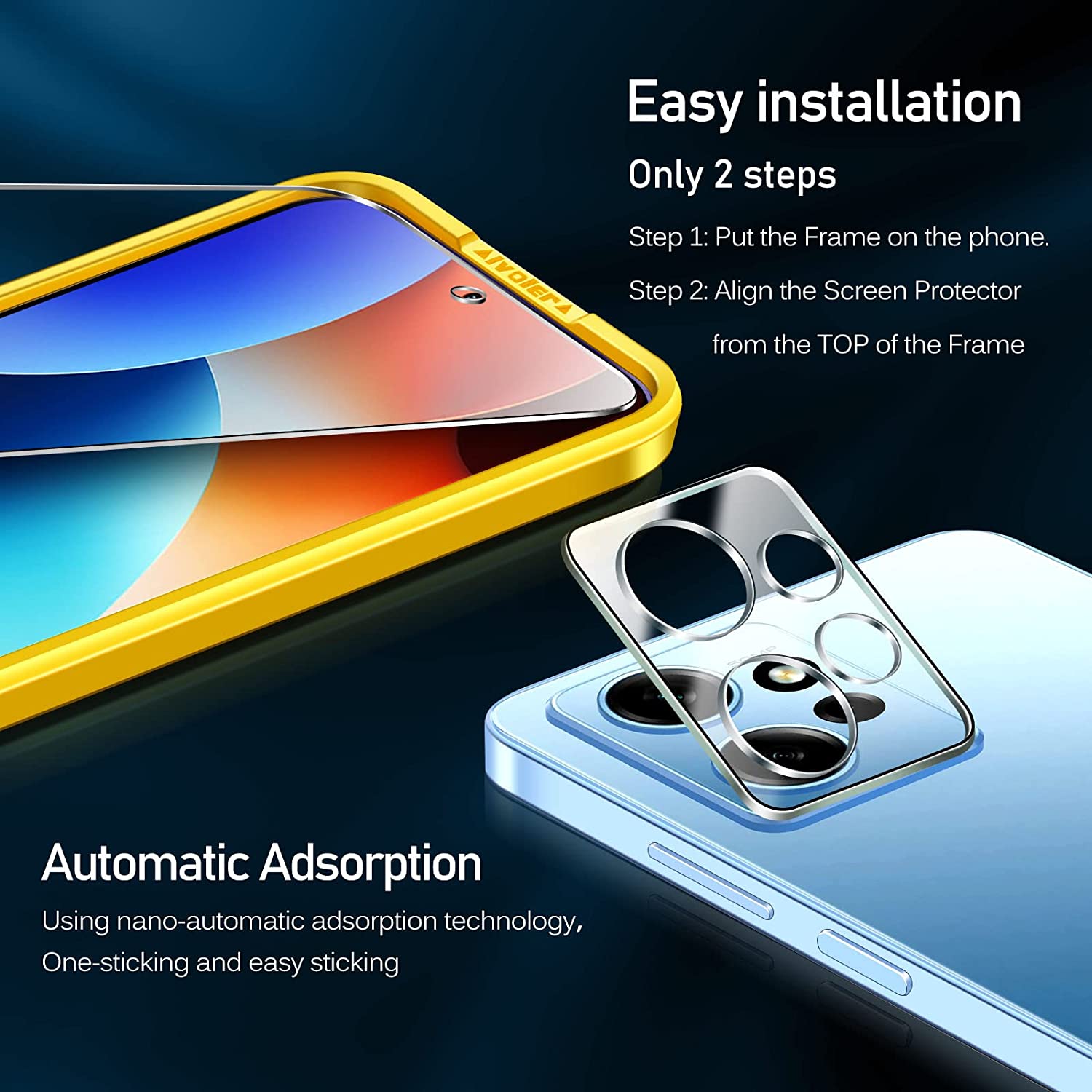 ivoler 3 Piezas Protector de Pantalla para Xiaomi Redmi Note 12 4G