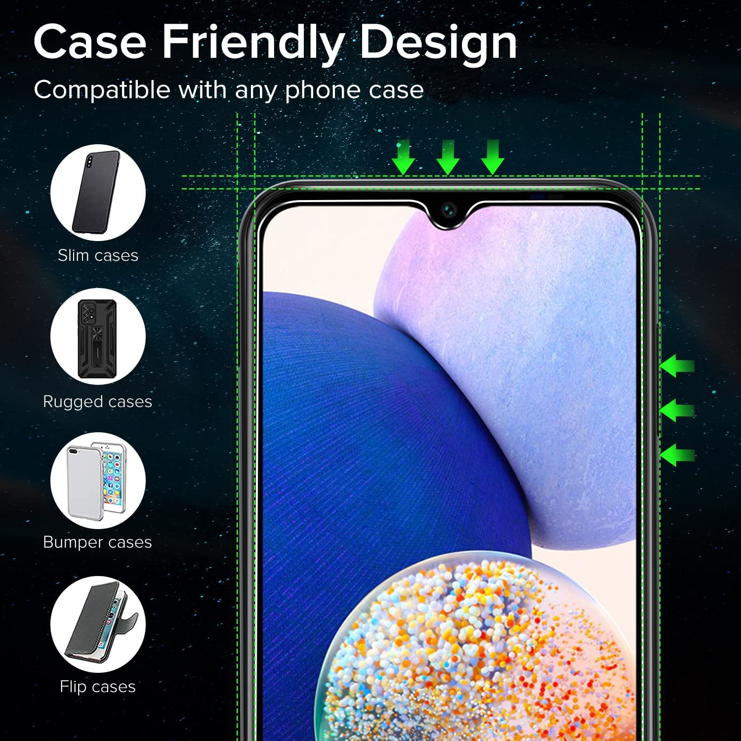 iVoler 3+3 Pezzi Vetro Temperato per Samsung Galaxy A14 4G / A14 5G
