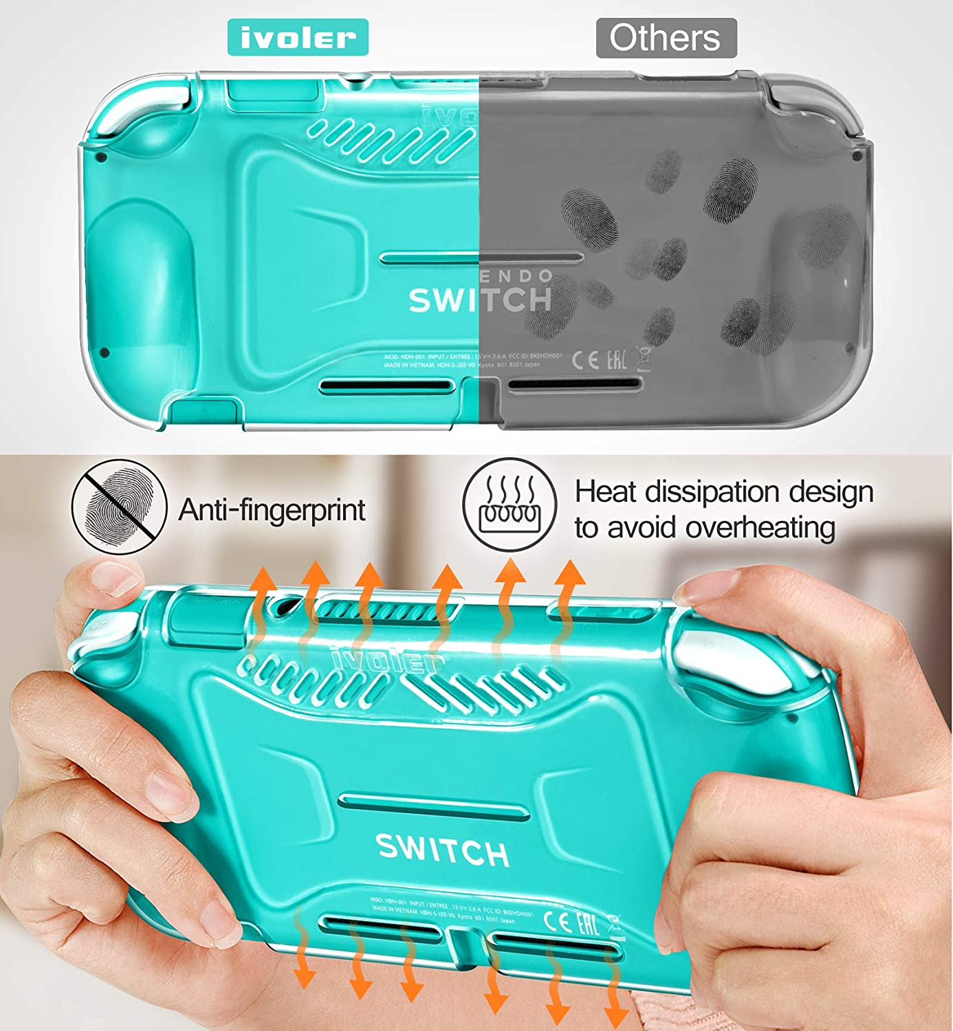 Portable TPU Protective Case for Nintendo Switch Lite with Screen Protector