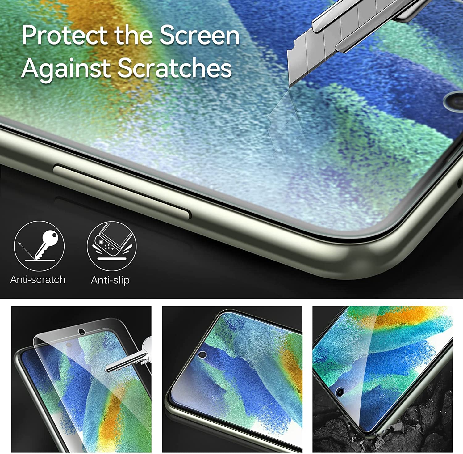 [4 Pack] iVoler Screen Protector for Samsung Galaxy S21 FE 5G/4G